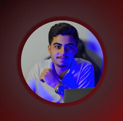 dark red neon futuristic instagram profile picture