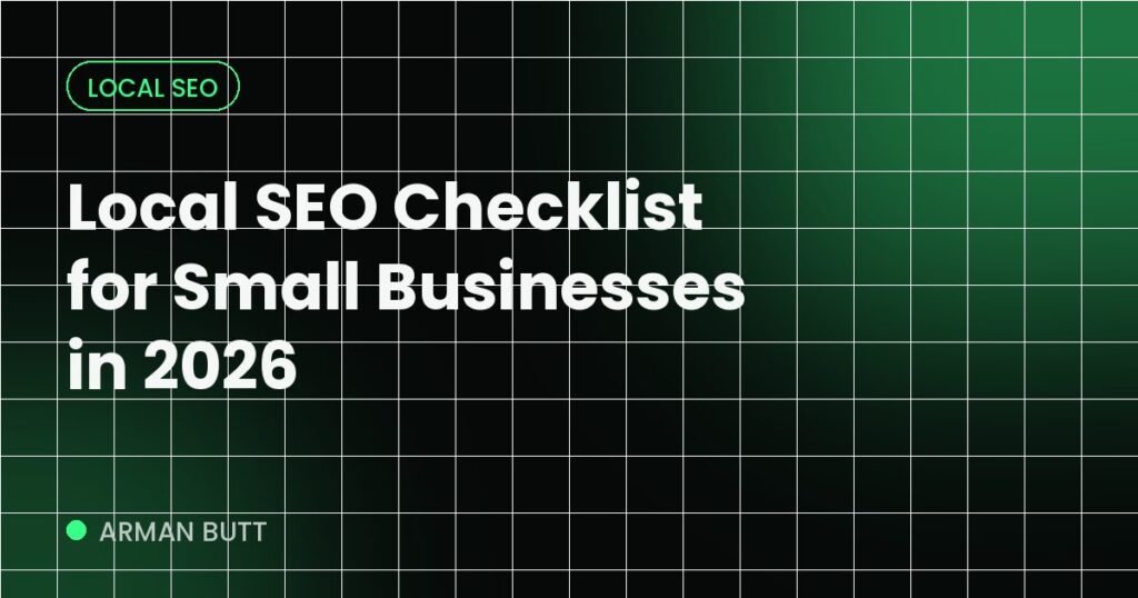 Local SEO Checklist for Small Businesses in 2026
