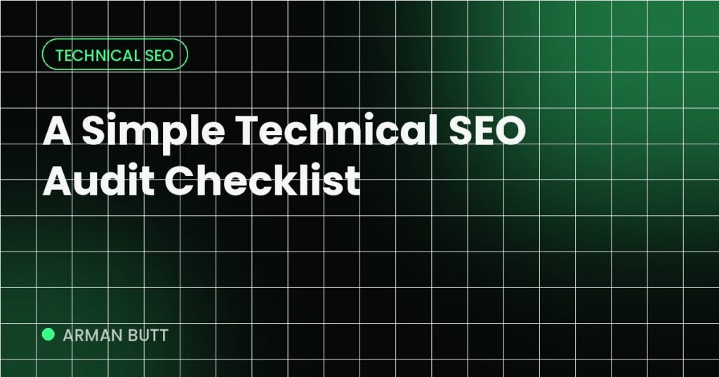 A Simple Technical SEO Audit Checklist